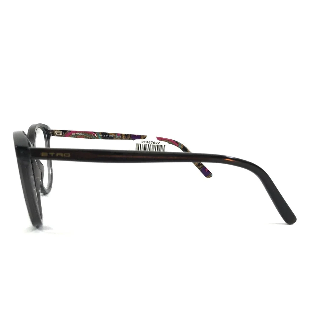 Etro Eyeglasses Frames ET2642 001 Black Brown Cat Eye Paisley Full Rim 54-17-140